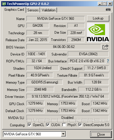 EVGA GeForce GTX 960 SuperSC ACX 2.0+ EVGA GeForce GTX 960 SuperSC ACX 2.0+